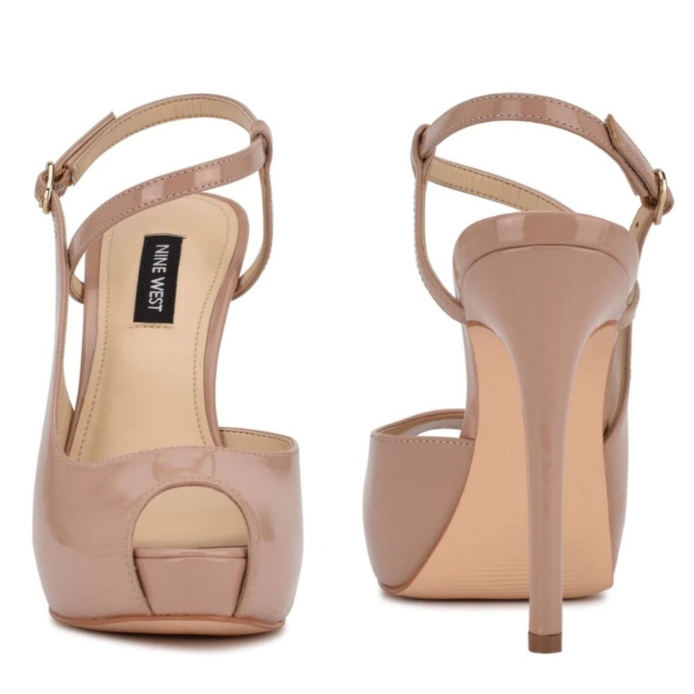 Mocha Frappuccino Peep Toe Ankle Wrapped Heels